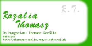 rozalia thomasz business card